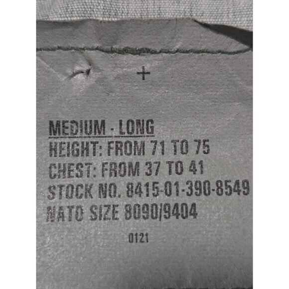 US Army BDU Jacket Medium Long 8415-01-390-8549 Woodland Camo WOLFE Patches - Picture 7 of 7